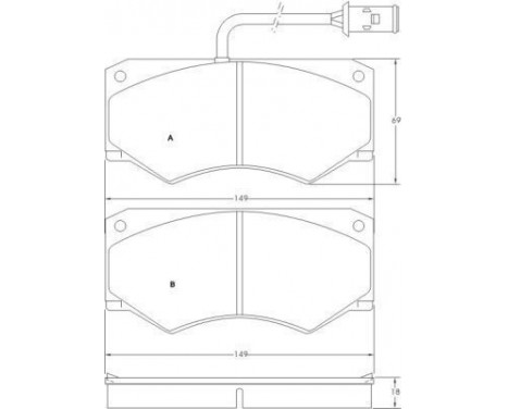 Bromsbeläggssats, skivbroms 36842 ABS