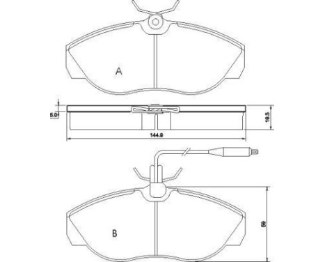 Bromsbeläggssats, skivbroms 36883 ABS, bild 2