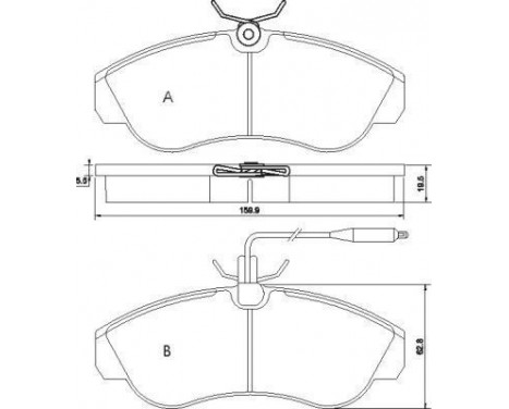 Bromsbeläggssats, skivbroms 36884 ABS, bild 2