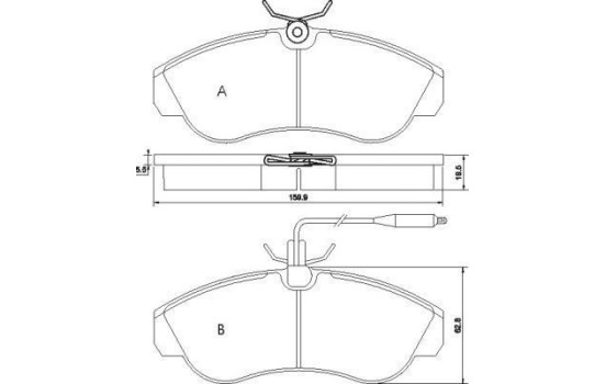 Bromsbeläggssats, skivbroms 36884 ABS, bild 2