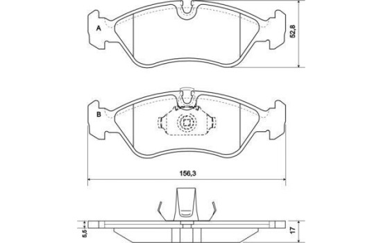 Bromsbeläggssats, skivbroms 36896 ABS, bild 2