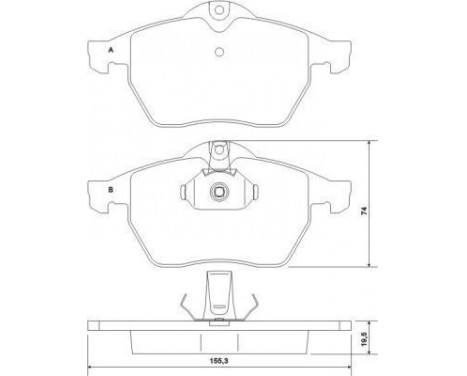 Bromsbeläggssats, skivbroms 36897 ABS, bild 2