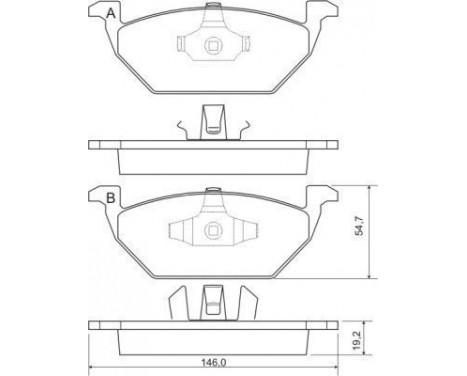 Bromsbeläggssats, skivbroms 37008 ABS, bild 2