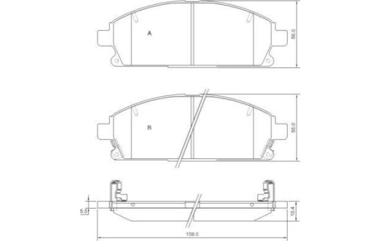 Bromsbeläggssats, skivbroms 37081 ABS, bild 2