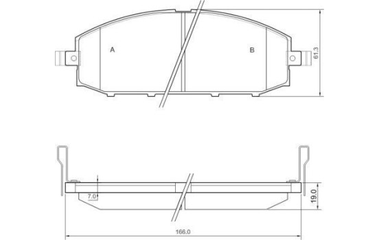 Bromsbeläggssats, skivbroms 37084 ABS, bild 2