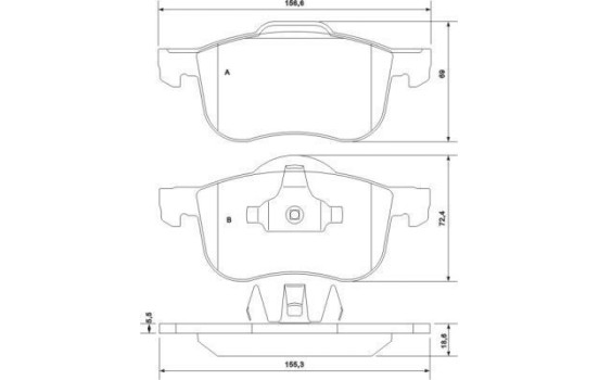 Bromsbeläggssats, skivbroms 37097 ABS, bild 2