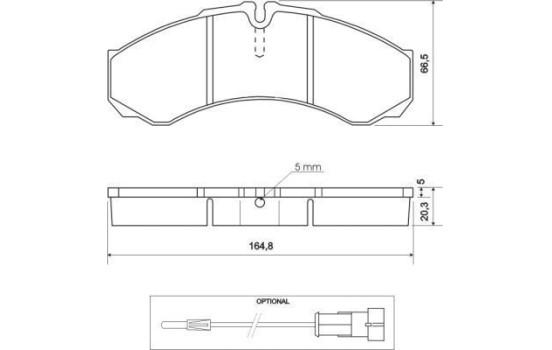 Bromsbeläggssats, skivbroms 37113 ABS, bild 2
