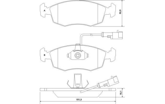 Bromsbeläggssats, skivbroms 37122 ABS, bild 3