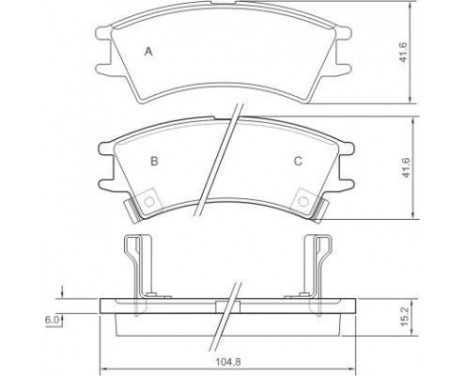 Bromsbeläggssats, skivbroms 37126 ABS, bild 2