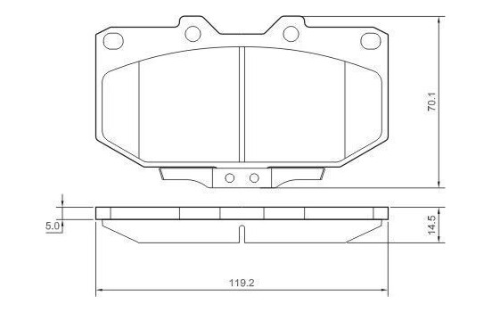 Bromsbeläggssats, skivbroms 37128 ABS, bild 3