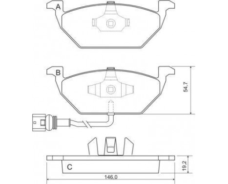 Bromsbeläggssats, skivbroms 37155 ABS, bild 2