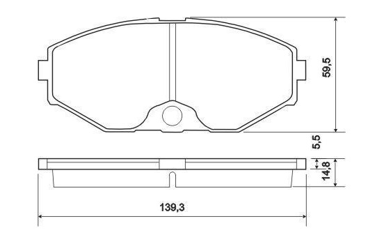 Bromsbeläggssats, skivbroms 37161 ABS, bild 2