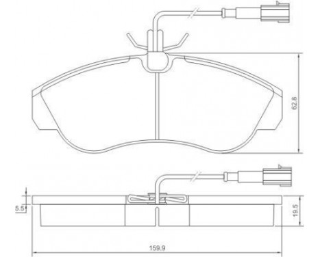 Bromsbeläggssats, skivbroms 37171 ABS, bild 2