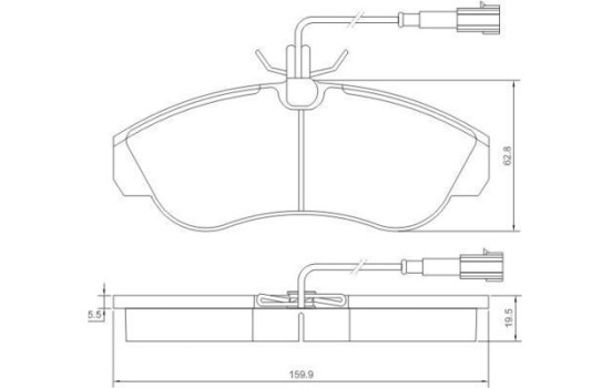 Bromsbeläggssats, skivbroms 37171 ABS, bild 2