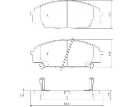 Bromsbeläggssats, skivbroms 37174 ABS, bild 2