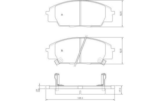 Bromsbeläggssats, skivbroms 37174 ABS, bild 2