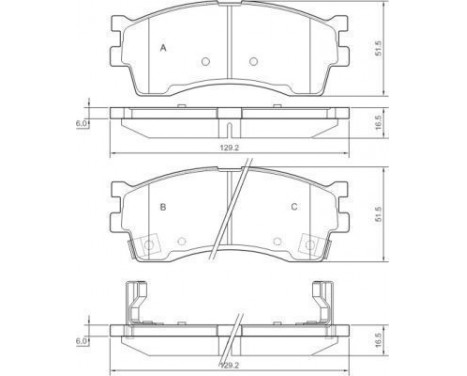 Bromsbeläggssats, skivbroms 37180 ABS, bild 2