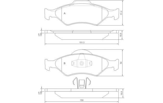 Bromsbeläggssats, skivbroms 37196 ABS, bild 2