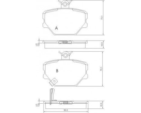 Bromsbeläggssats, skivbroms 37220 ABS, bild 2