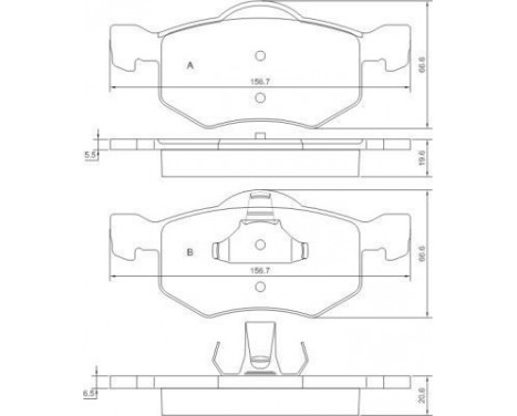 Bromsbeläggssats, skivbroms 37255 ABS, bild 2