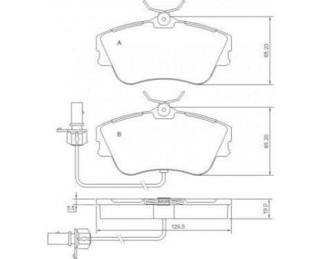 Bromsbeläggssats, skivbroms 37274 ABS, bild 2