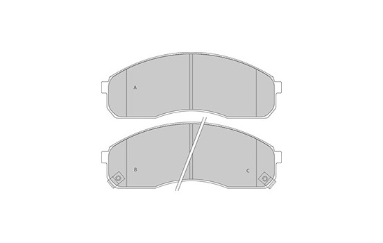 Bromsbeläggssats, skivbroms 37275 ABS
