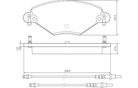 Bromsbeläggssats, skivbroms 37277 ABS