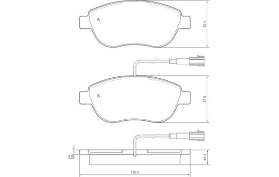 Bromsbeläggssats, skivbroms 37282 ABS, bild 2