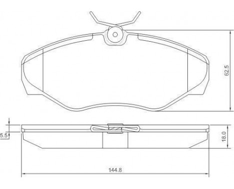 Bromsbeläggssats, skivbroms 37287 ABS, bild 2