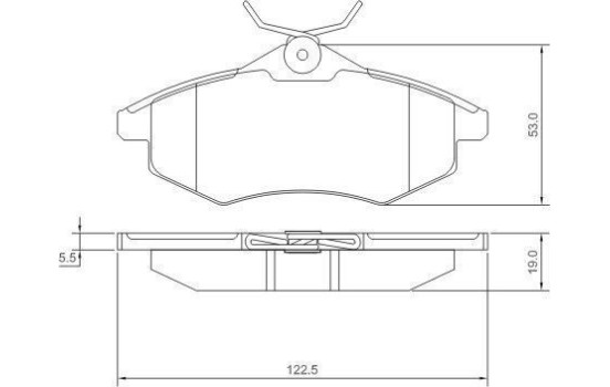 Bromsbeläggssats, skivbroms 37307 ABS, bild 2