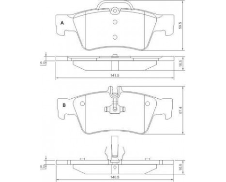 Bromsbeläggssats, skivbroms 37319 ABS, bild 2