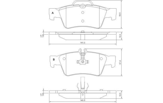 Bromsbeläggssats, skivbroms 37319 ABS, bild 2