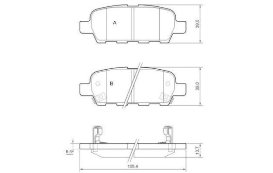 Bromsbeläggssats, skivbroms 37321 ABS, bild 2