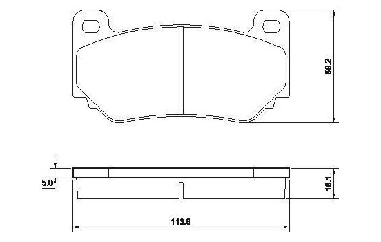 Bromsbeläggssats, skivbroms 37373 ABS, bild 2