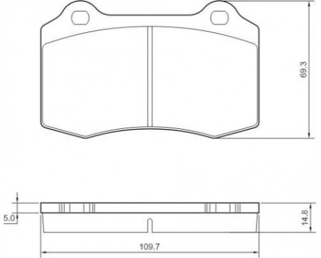 Bromsbeläggssats, skivbroms 37388 ABS, bild 2