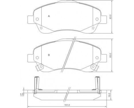 Bromsbeläggssats, skivbroms 37400 ABS, bild 2