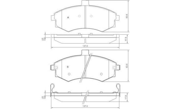 Bromsbeläggssats, skivbroms 37403 ABS, bild 2