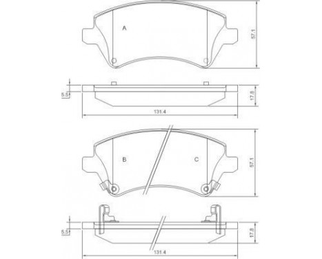 Bromsbeläggssats, skivbroms 37405 ABS, bild 2