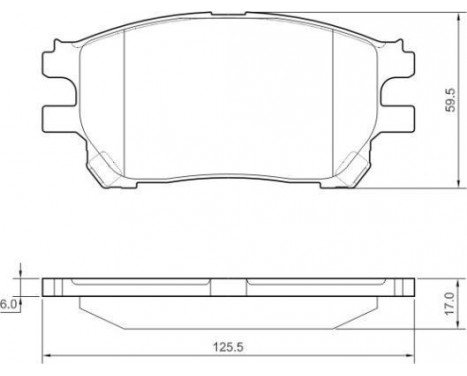 Bromsbeläggssats, skivbroms 37421 ABS, bild 2