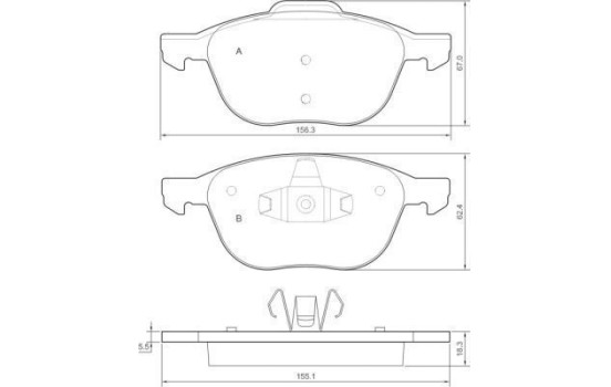 Bromsbeläggssats, skivbroms 37422 ABS, bild 2