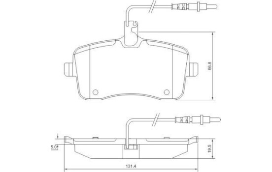 Bromsbeläggssats, skivbroms 37430 ABS, bild 2