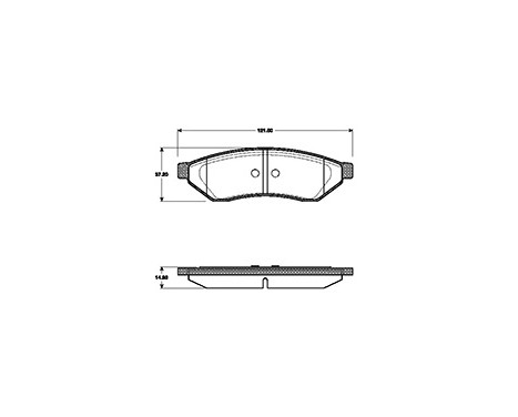 Bromsbeläggssats, skivbroms 37438 ABS, bild 3