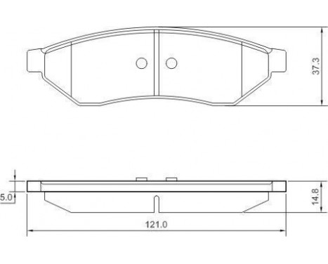 Bromsbeläggssats, skivbroms 37438 ABS, bild 2