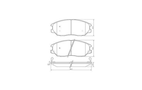 Bromsbeläggssats, skivbroms 37505 ABS, bild 3