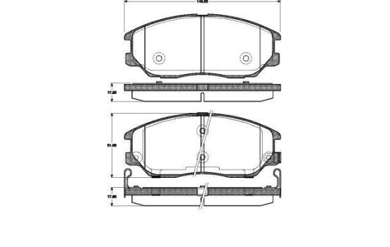 Bromsbeläggssats, skivbroms 37505 ABS, bild 2