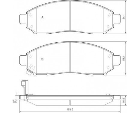 Bromsbeläggssats, skivbroms 37518 ABS