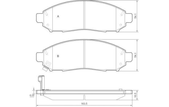 Bromsbeläggssats, skivbroms 37518 ABS