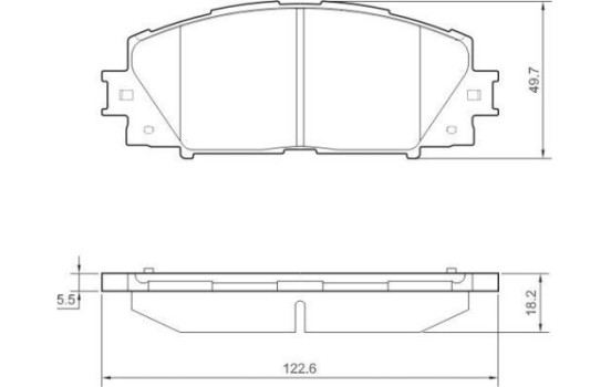 Bromsbeläggssats, skivbroms 37542 ABS, bild 2