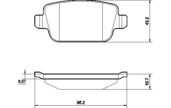 Bromsbeläggssats, skivbroms 37561 ABS, bild 2