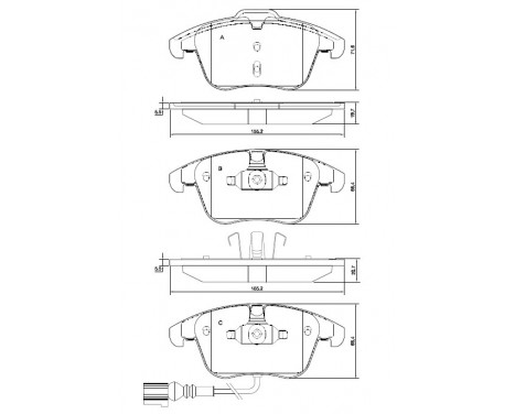 Bromsbeläggssats, skivbroms 37612 ABS, bild 2